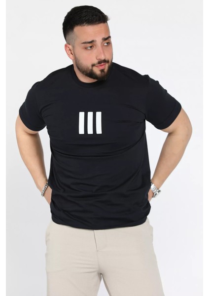 Kol Katlamalı Baskılı Erkek Tişört P-00015997