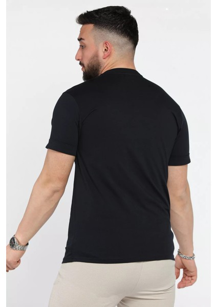 Kol Katlamalı Baskılı Erkek Tişört P-00015997 modelleri