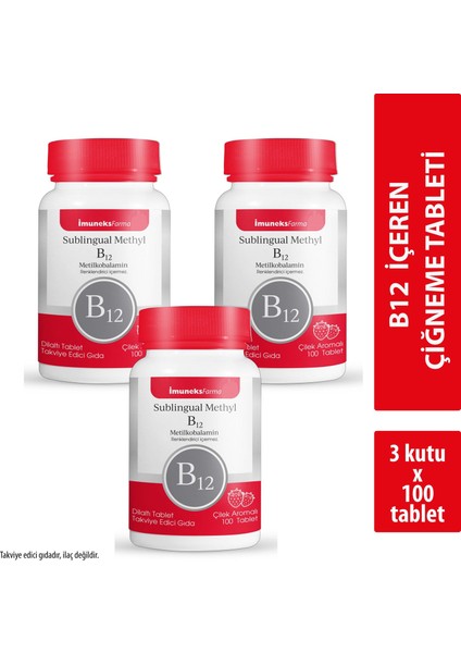 Methyl B12 Dilaltı Tablet x 3 Adet