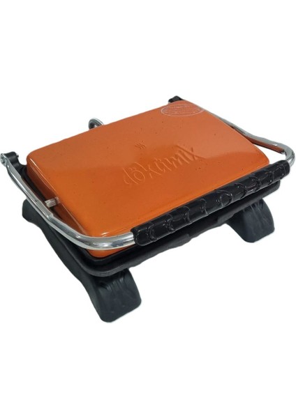 & Dökümix Demir Döküm Turuncu 1800 Watt 4-6 Dilim Ev-Sanayi-Büfe Tipi Tost Makinası ve Izgara