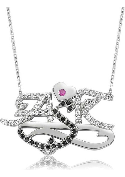 Gümüş Aşk Bayan Kolye