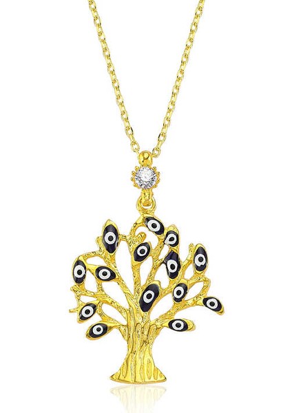 Gümüş Dilek Ağacı Bayan Kolye