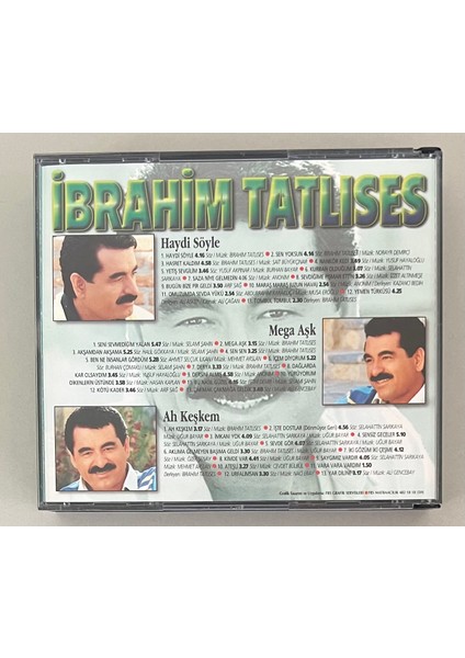 Ibrahim Tatlıses Haydi Söyle Mega Aşk Ah Keşkem 3 Cd'lik Özel Set (Orijinal Dönem Baskı Cd)