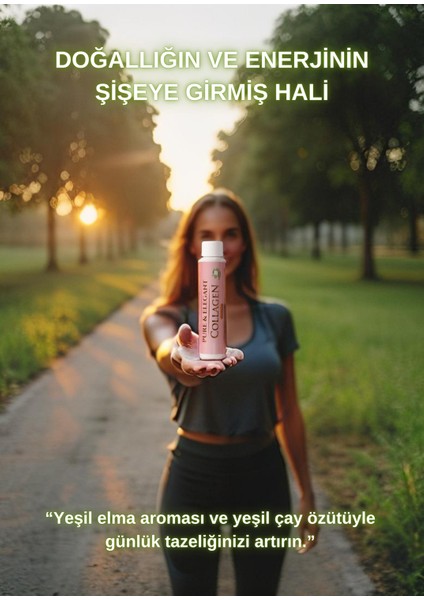 Pure & Elegant Hidrolize Kolajen Tip 1-3 (5500 mg) – 15 Shot | Yeşil Elma Aromalı
