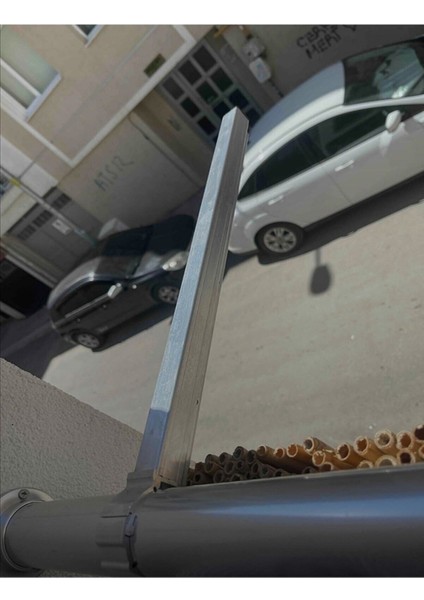 Metalik Iplik Balkon Çamaşır Kurutma Askılığı Yuvarlak Küpeşte ve Çamaşır Ipi Gri