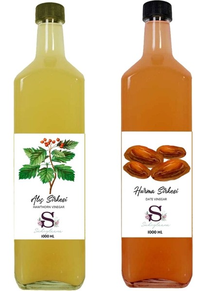 Doğal Alıç Sirkesi 1000 ml - Doğal Hurma Sirkesi 1000 ml