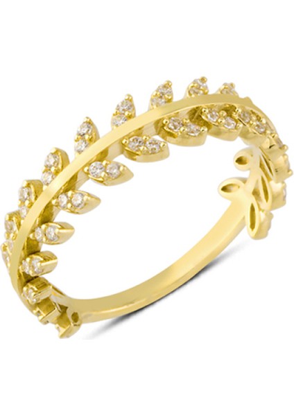 14 Ayar Altın Zeytin Dalı Yüzük YZK135