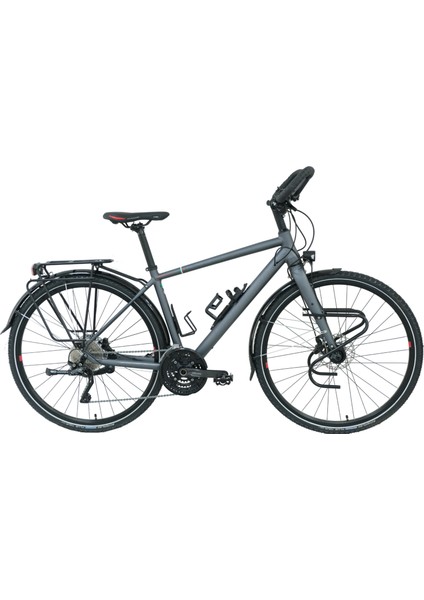 cr-t world 28 jant tur bisikleti 51 kadro (mat antrasit siyah kırmızı)