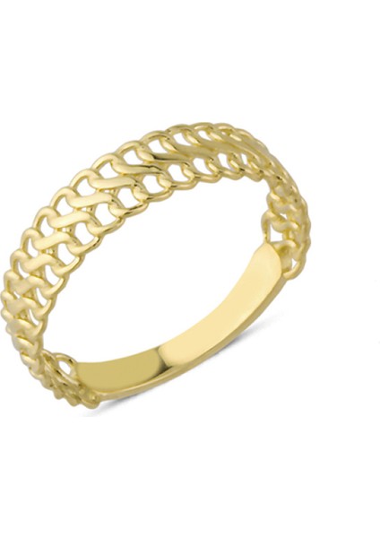 14 Ayar Altın Sarmal Düğüm Yüzük YZK152