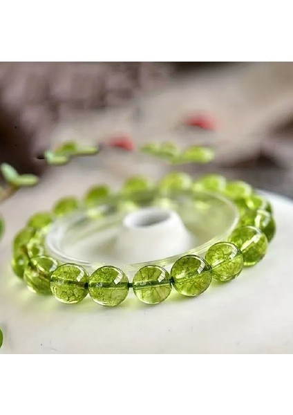 Zebercet ( Peridot ) Doğal Taş Bileklik