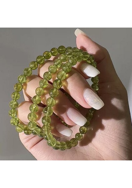 Zebercet ( Peridot ) Doğal Taş Bileklik modelleri