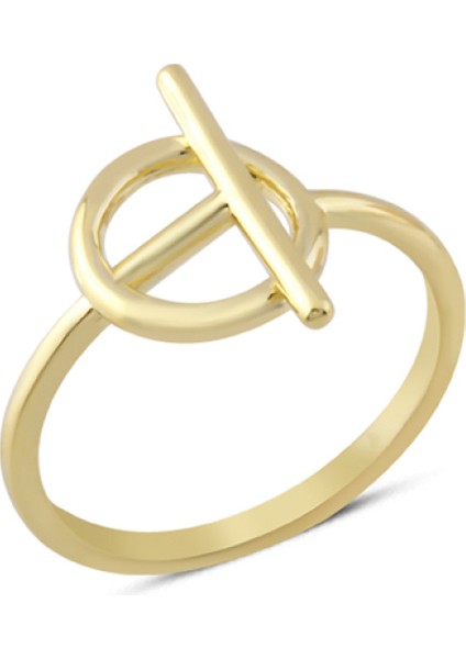 14 Ayar Altın Geometrik Yüzük YZK275