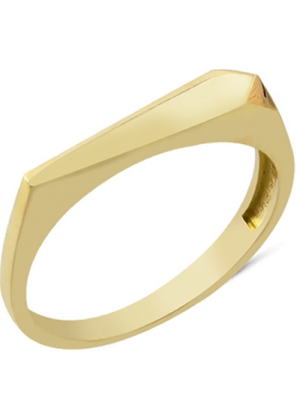 14 Ayar Altın Taşsız Kesik Yüzük YZK259