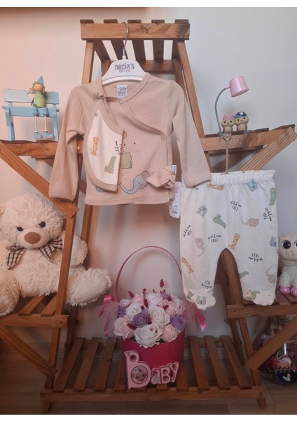 0-3 Ay Unisex 4'lü Bebek Takımı