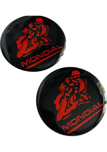 Mondial Logo Damla Etiket 5x5 cm 2' Li Siyah