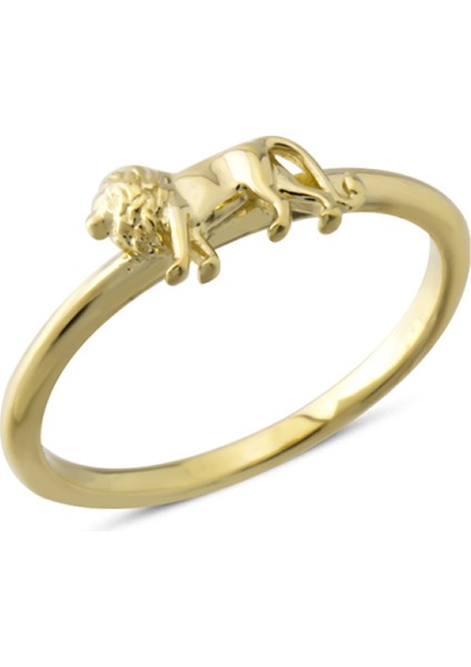 14 Ayar Altın Aslan Yüzük YZK406