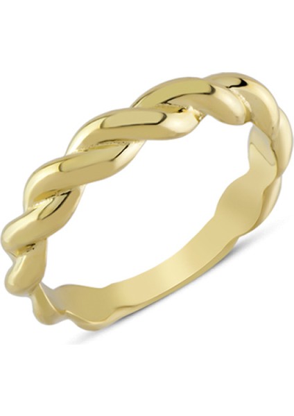 14 Ayar Altın Mini Sarmal Taşlı Yüzük YZK340