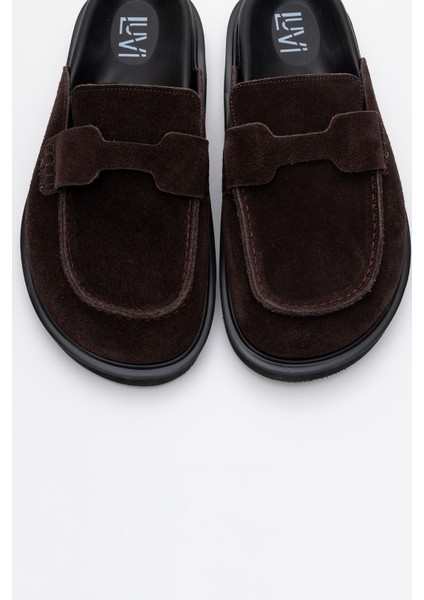 Laven Kahve Süet Deri Kadın Terlik fiyatları