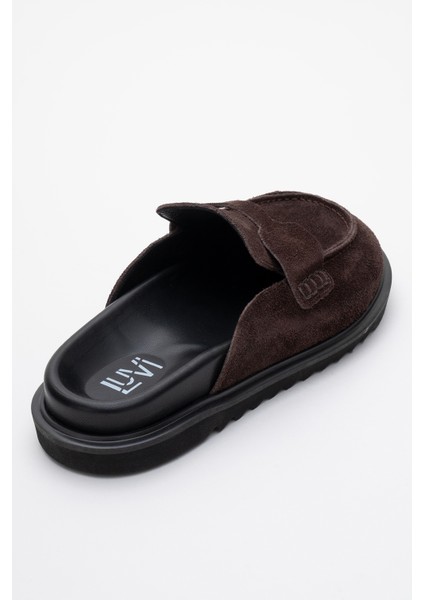 Laven Kahve Süet Deri Kadın Terlik indirimleri