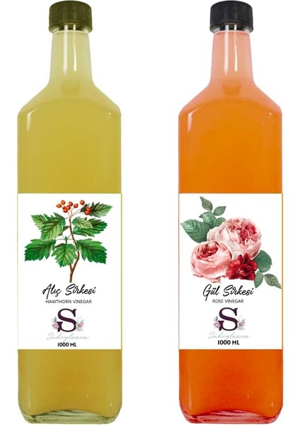 Doğal Alıç Sirkesi 1000 ml - Doğal Gül Sirkesi 1000 ml