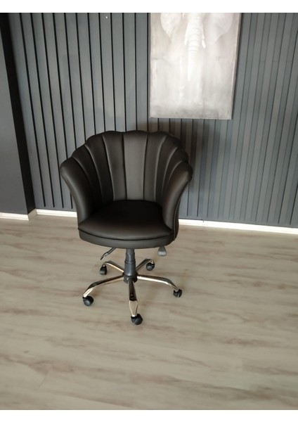 Papatya Patron Koltuğu Siyah Deri Ofis Koltuk Bekleme Koltuğu Çalışma Masa Sandalyesi Berjer modelleri