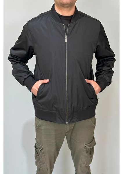 Erkek Kolej Yaka Mevsimlik Ceket Tek Üst REU-9127 Siyah modelleri