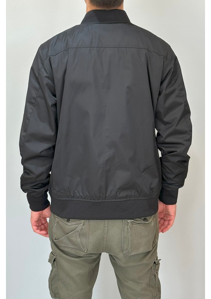 Erkek Kolej Yaka Mevsimlik Ceket Tek Üst REU-9127 Siyah fırsatları