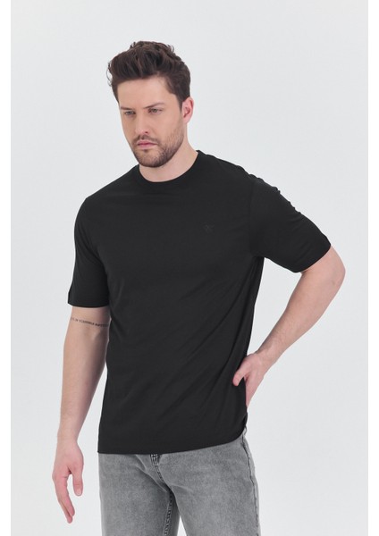 Basic Erkek T-Shirt Siyah Kısa Kollu Erkek Tişort indirimleri