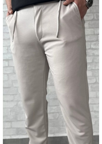 Erkek Bel Bağcıklı Fermuarlı Düz Paça Jogger Pantolon P-00015950 modelleri