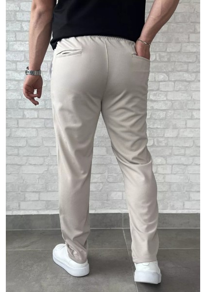 Erkek Bel Bağcıklı Fermuarlı Düz Paça Jogger Pantolon P-00015950 fırsatları