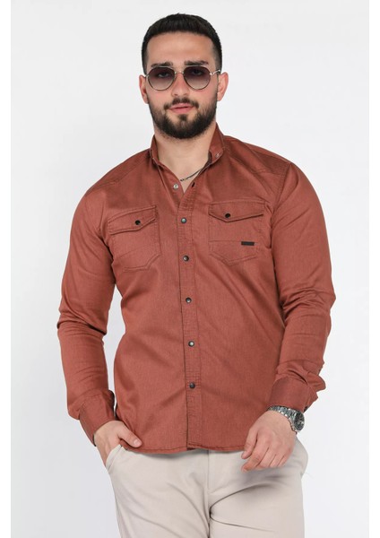 Erkek Cepli Çıtçıtlı Uzun Kol Gömlek P-00015949 fiyatları