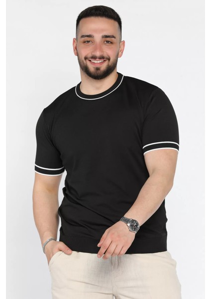 Bisiklet Yaka Erkek Triko Tişört P-00015864