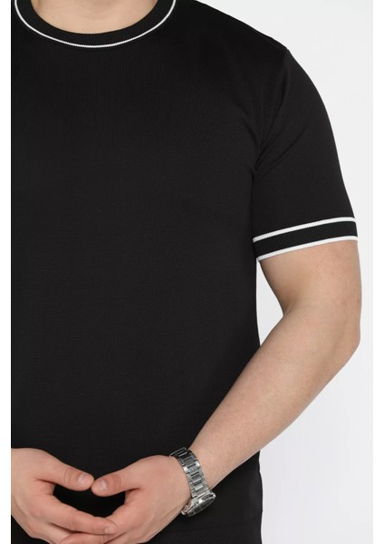 Bisiklet Yaka Erkek Triko Tişört P-00015864 fırsatları