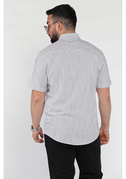 Çizgili Kısa Kol Erkek Gömlek P-00015948 modelleri