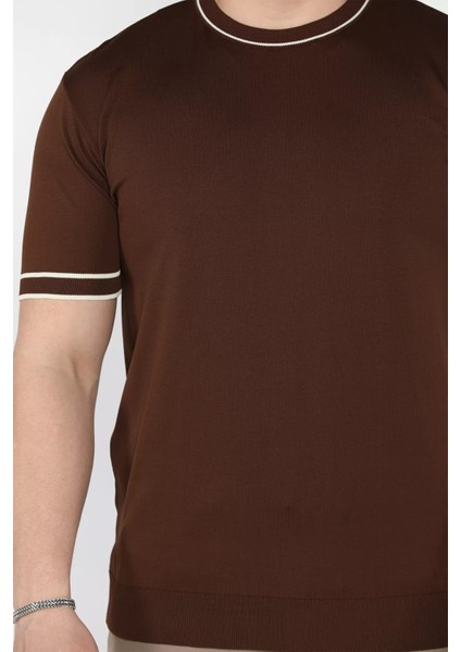 Bisiklet Yaka Erkek Triko Tişört P-00015864 fırsatları