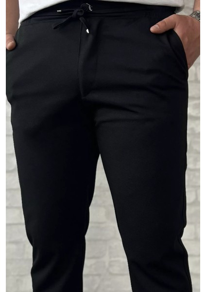 Erkek Bel Bağcıklı Fermuarlı Düz Paça Jogger Pantolon P-00015950 modelleri