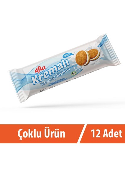 Vanilya Kremalı Sandviç Bisküvi 12*60 gr