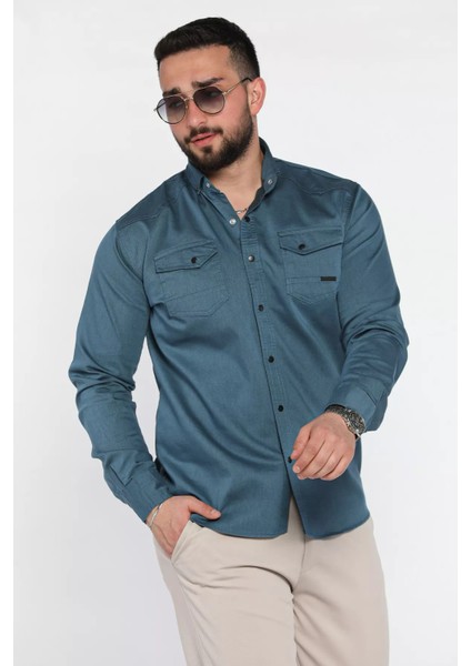 Erkek Cepli Çıtçıtlı Uzun Kol Gömlek P-00015949 fiyatları