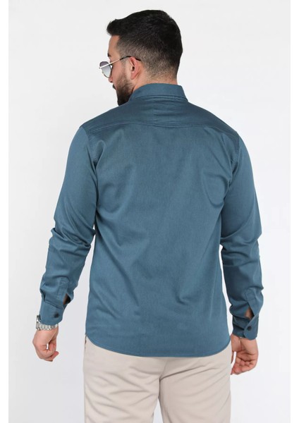 Erkek Cepli Çıtçıtlı Uzun Kol Gömlek P-00015949 modelleri