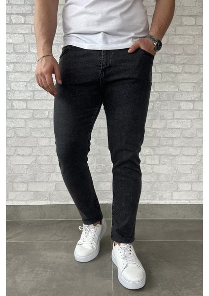 Fermuarlı Erkek Slim Fit Jean Kot Pantolon P-00015857