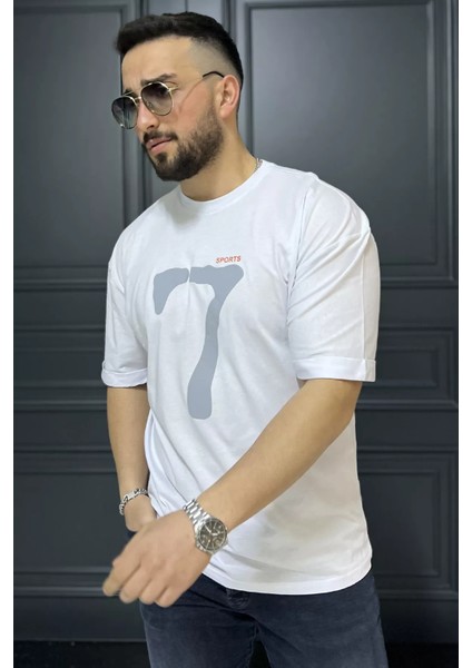 Kol Katlamalı Baskılı Erkek Tişört P-00015979 fiyatları
