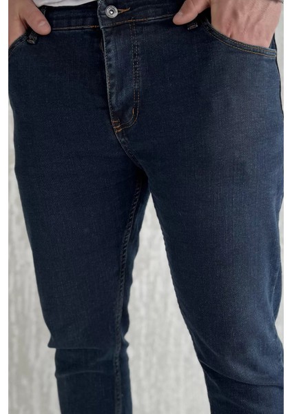 Fermuarlı Erkek Slim Fit Jean Kot Pantolon P-00015857 fırsatları