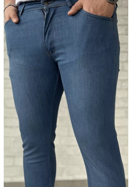 Erkek Likralı Fermuarlı Jean Kot Pantolon P-00015854 fırsatları