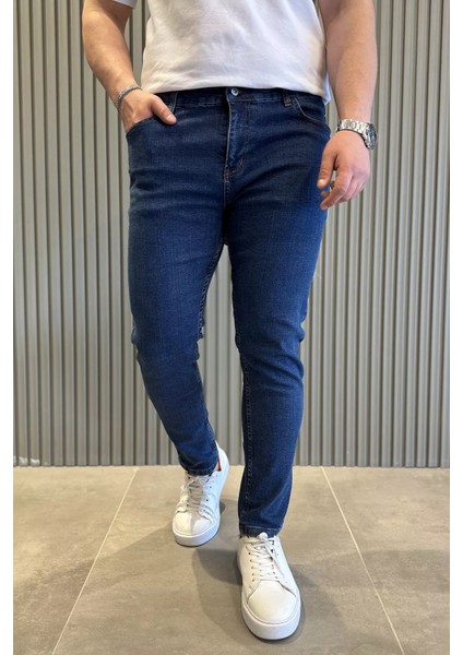Fermuarlı Erkek Slim Fit Jean Kot Pantolon P-00015857