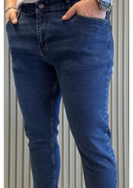 Fermuarlı Erkek Slim Fit Jean Kot Pantolon P-00015857 fırsatları