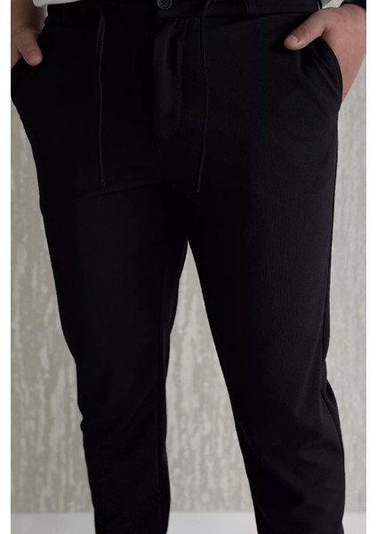Bel Bağcıklı Fermuarlı Erkek Jogger Pantolon P-00015855 fırsatları