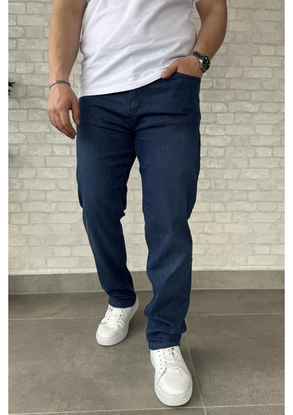 Erkek Likralı Fermuarlı Jean Kot Pantolon P-00015854