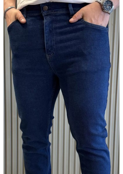 Erkek Fermuarlı Likralı Jean Kot Pantolon P-00015853 fırsatları