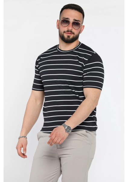 Erkek Bisiklet Yaka Çizgili Triko Tişört P-00015983 fiyatları