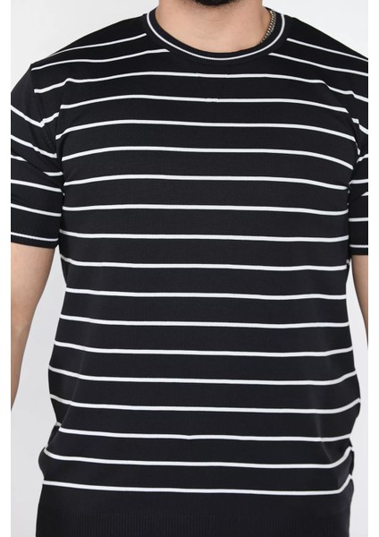 Erkek Bisiklet Yaka Çizgili Triko Tişört P-00015983 fırsatları
